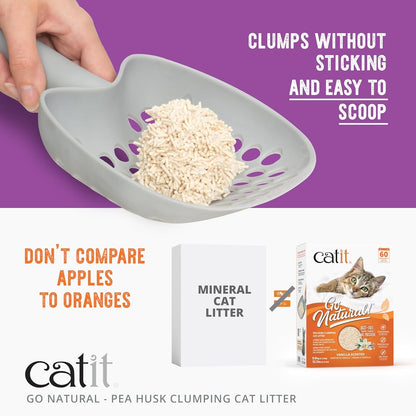 Catit Go Natural Pea Husk Clumping Cat Litter, 12.3 Lb, Natural4
