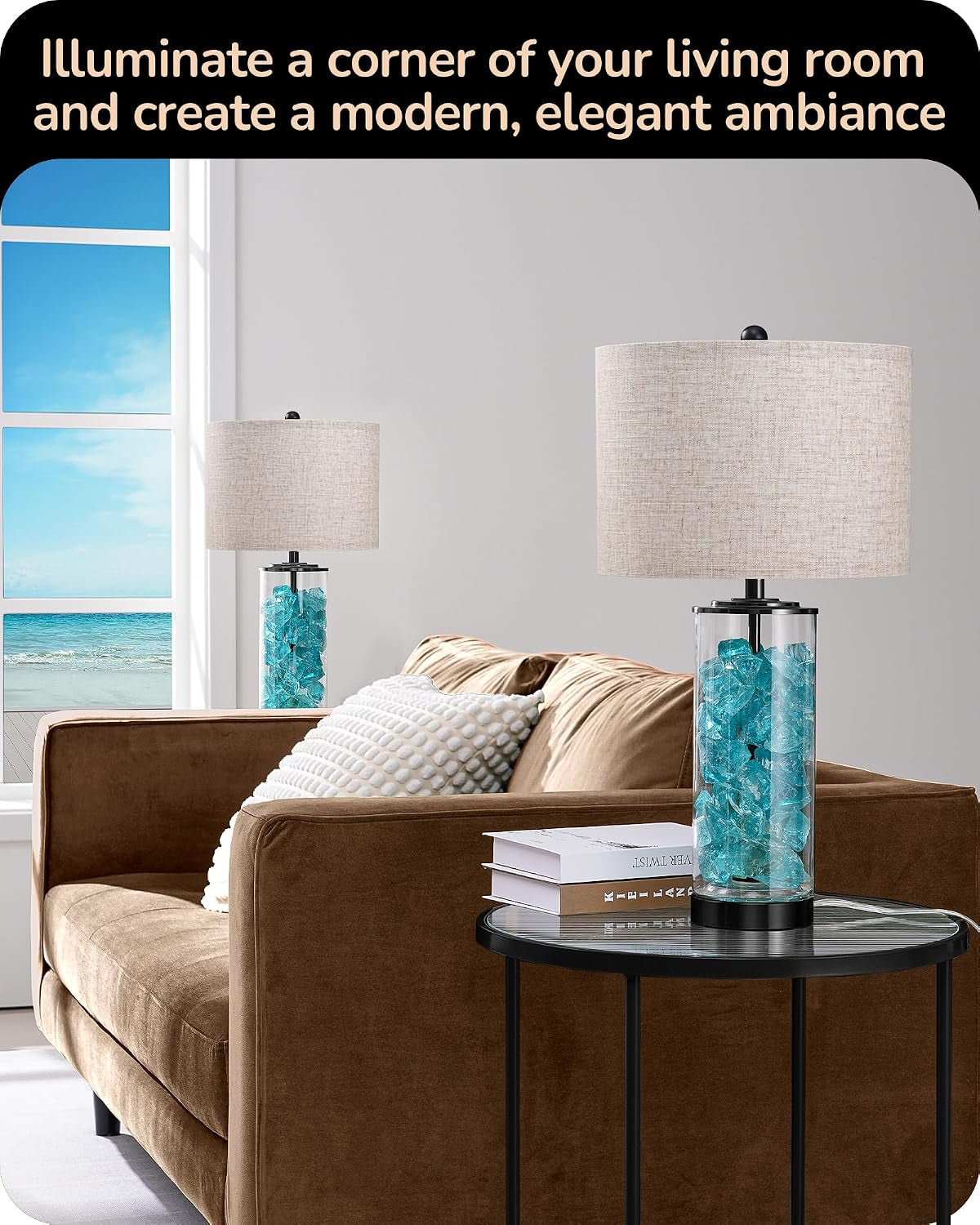 23-6-glass-table-lamp-set-of-2-diy-refillable-rotary-switch-modern-bedside-lamp-with-linen-lampshade-e26-base-nightstand-light-for-living-room-bedroom-office
