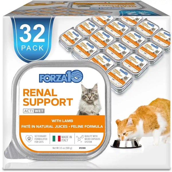 Forza10 Renal Wet Cat Food for Adult Cats - 3.5 Oz, 12 Pack - Lamb Flavor | Actiwet Renal Support - Vet-Formulated, Non-Gmo - Kidney Support for Adult Cats - Made in Italy7