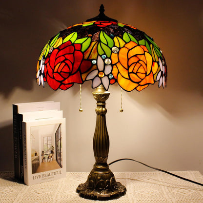 Table Lamp Base Replacement Only (C(W 6 .5 H 24 Inch)) | Fit for 12, 14, 16, 18 Inch Tiffany Style Stained Glass Lampshade, Dark Bronze Finish, Resin, Pull Chain Switch3