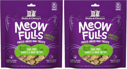 Stella & Chewy'S Meowfulls Freeze Dried Cat Treats - Chicken & Chicken Liver Recipe - Raw Protein with Probiotics & Salmon Oil - 1 Calorie per Treat - 1.5 Oz9