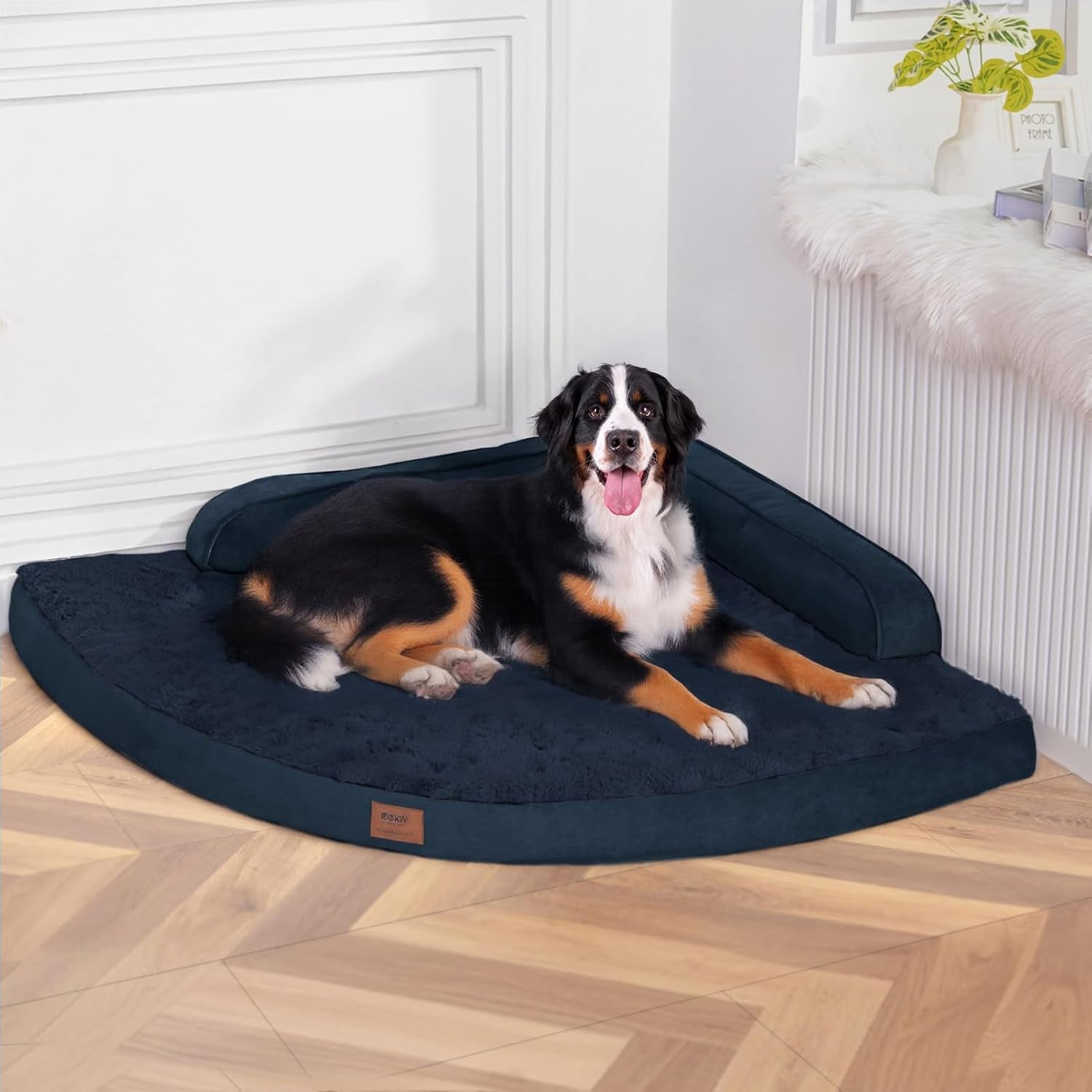 mekiy-orthopedic-waterproof-dog-bed-with-sides-for-extra-large-sizes-dogs-egg-crate-foam-waterproof-liner-anti-slip-bottom-space-saving-perfect-for-corners-and-sofa-edges-40-x-40-inch
