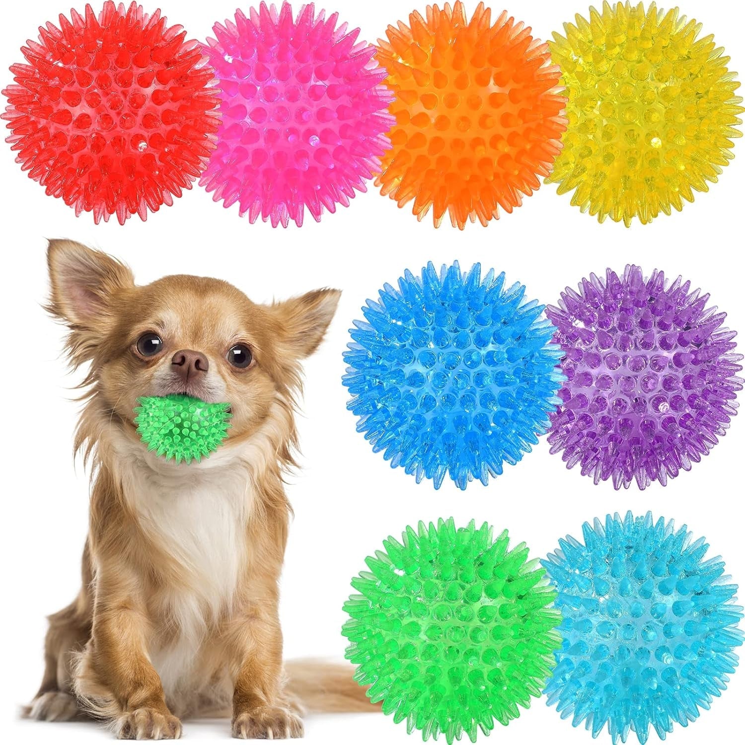 vitever-3-5-squeaky-dog-toy-balls-6-colors-puppy-chew-toys-for-teething-bpa-free-non-toxic-spikey-dog-balls-for-medium-large-small-dogs-durable-toys-for-aggressive-chewers