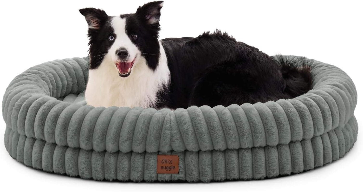 chixnuggle-orthopedic-dog-bed-washable-cover-faux-fur-bolster-pet-couch-waterproof-egg-crate-foam-non-slip-bottom-for-small-medium-dogs-dark-grey-30-24-7-dog-sofa-puppy-bed