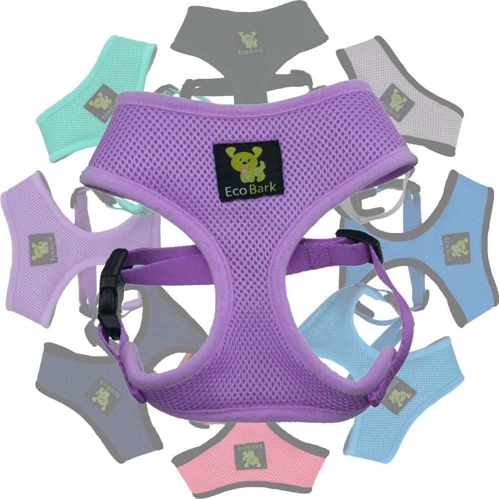 ecobark-dog-harness-soft-mesh-over-the-head-vest-harness-red-small-luxurious-eco-friendly-no-pull-no-choke-design-padded-breathable-body-halter-anti-rub-for-puppy-toy-small-breeds