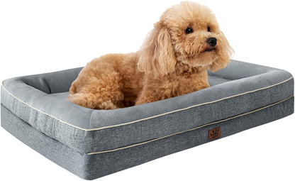 Waterproof Memory Foam Dog Beds for Extra Large Dogs Non-Slip Orthopedic Dog Beds Washable Couch Pet Bed with Removable Cover (Grey, X-Large)15
