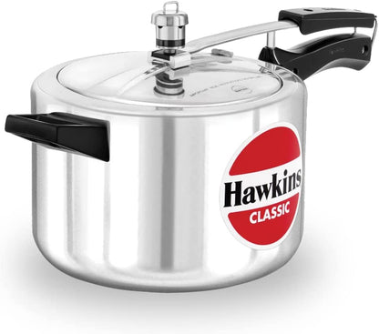 Aluminium 5 Litre Classic Pressure Cooker, Best Inner Lid Cooker, Silver (Cl50)1