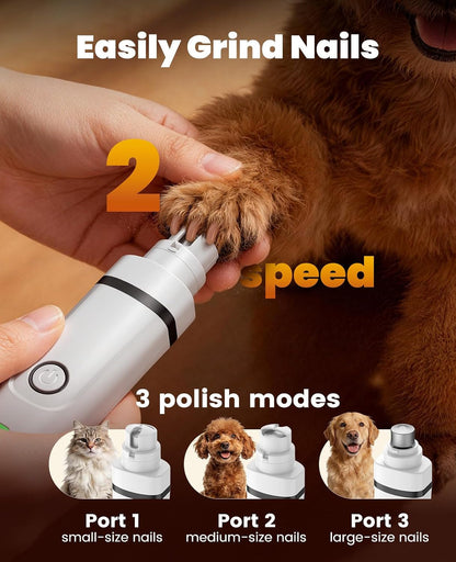 Oneisall Dog Clippers and Paw Trimmer Grooming Kit | Low Noise, Powerful Motor, 3-In-1 Dog Trimmers+Nail Grinder, Long-Lasting Battery&Cordless, for Small Medium Large Dogs6