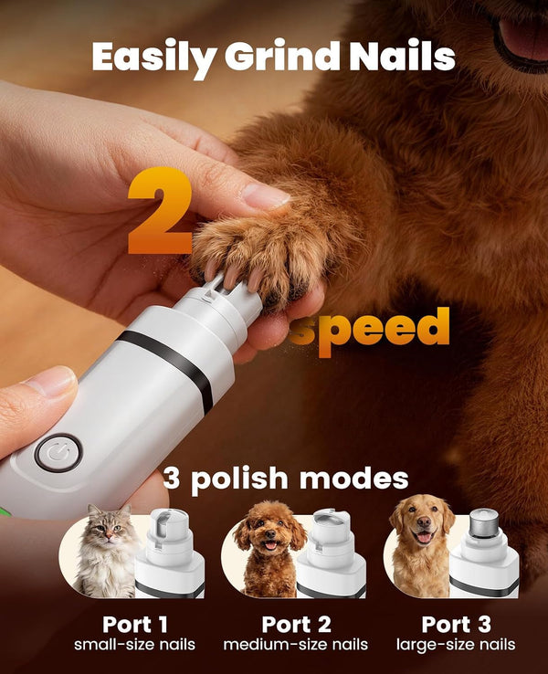 Oneisall Dog Clippers and Paw Trimmer Grooming Kit | Low Noise, Powerful Motor, 3-In-1 Dog Trimmers+Nail Grinder, Long-Lasting Battery&Cordless, for Small Medium Large Dogs6