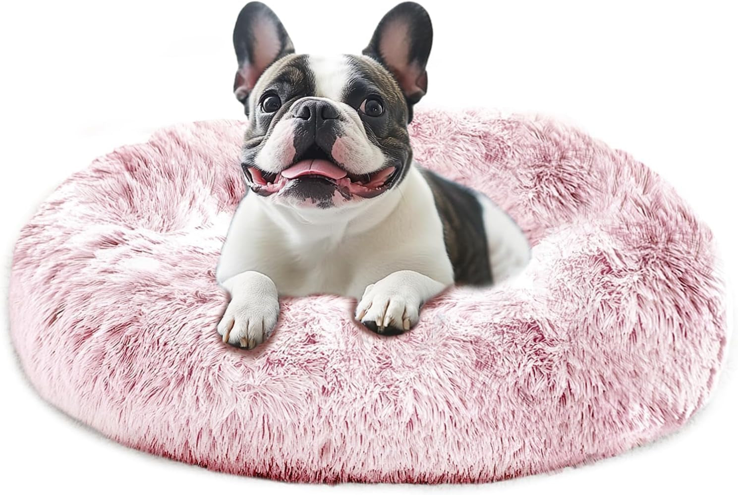 jollyvogue-small-dog-bed-calming-dog-beds-for-small-dogs-indoor-cats-20-inches-donut-washable-cat-bed-for-kittens-puppies-round-fluffy-plush-faux-fur-pet-bedssmoke-grey