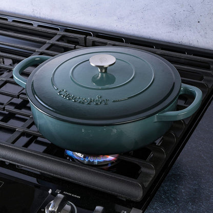 Crock-Pot Crock Pot Artisan Enameled Cast Iron Braiser W/Lid, 5 Quart, Slate Gray2