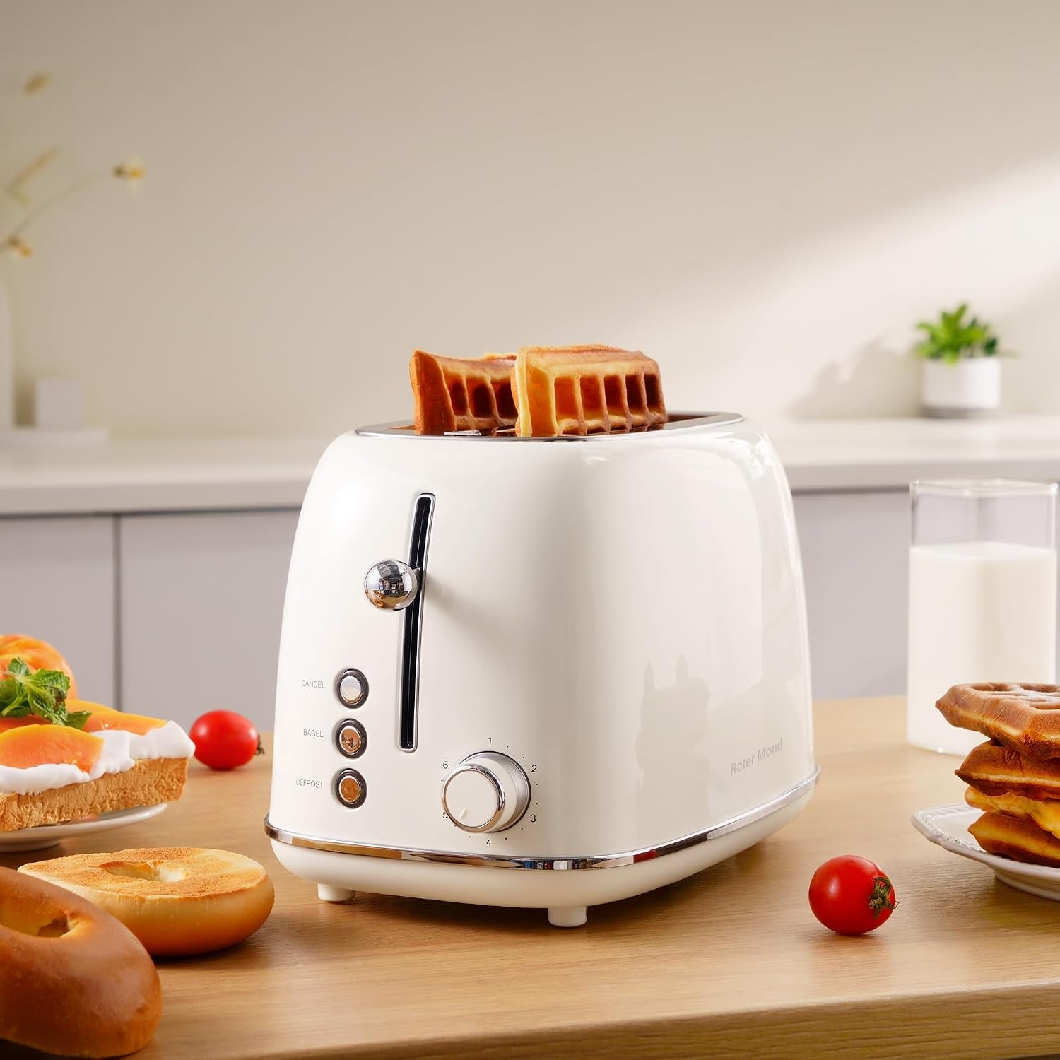 2-slice-toaster-retro-stainless-steel-with-bagel-cancel-and-defrost-functions-6-bread-shade-settings-extra-wide-slots-and-removable-crumb-tray-cream