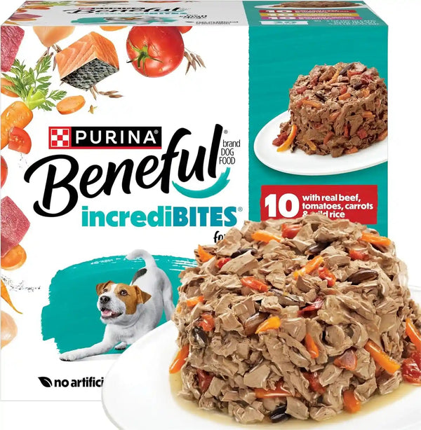 Beneful Purina Small Breed Wet Dog Food Variety Pack, Incredibites with Real Beef, Chicken and Salmon - (Pack of 30) 3 Oz. Cans1
