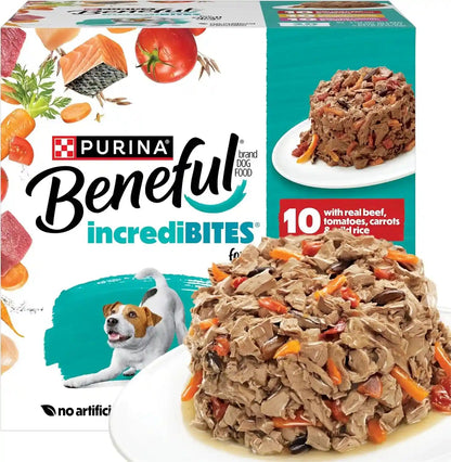 Beneful Purina Small Breed Wet Dog Food Variety Pack, Incredibites with Real Beef, Chicken and Salmon - (Pack of 30) 3 Oz. Cans1