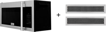 ZLINE 30" 1.5 Cu. Ft. over the Range Microwave in Stainless Steel with Traditional Handle and Set of 2 Charcoal Filters (MWO-OTRCFH-30)2