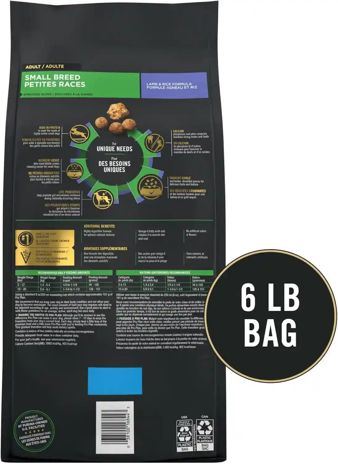 purina-pro-plan-small-breed-high-protein-dog-food-dry-shredded-blend-lamb-and-rice-formula-6-lb-bag