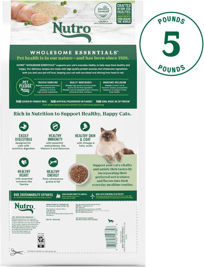 Nutro Wholesome Essentials Sensitive Stomach Dry Cat Food, Chicken, 5 Lb | Real Chicken #1 Ingredient, Easily Digestible, Omega-6 for Skin & Coat, No Corn, Wheat, Soy, No Artificial Additives2