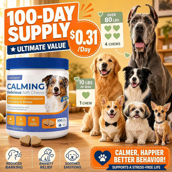 Calming Chews for Dogs Melatonin Anxiety Trial Pack 15 Ct Chicken | Non-Drowsy Soft Chews with Melatonin, Chamomile & L-Theanine. 15-Day Trial Size for Anxiety, Storms, Travel & Sleep Support.6