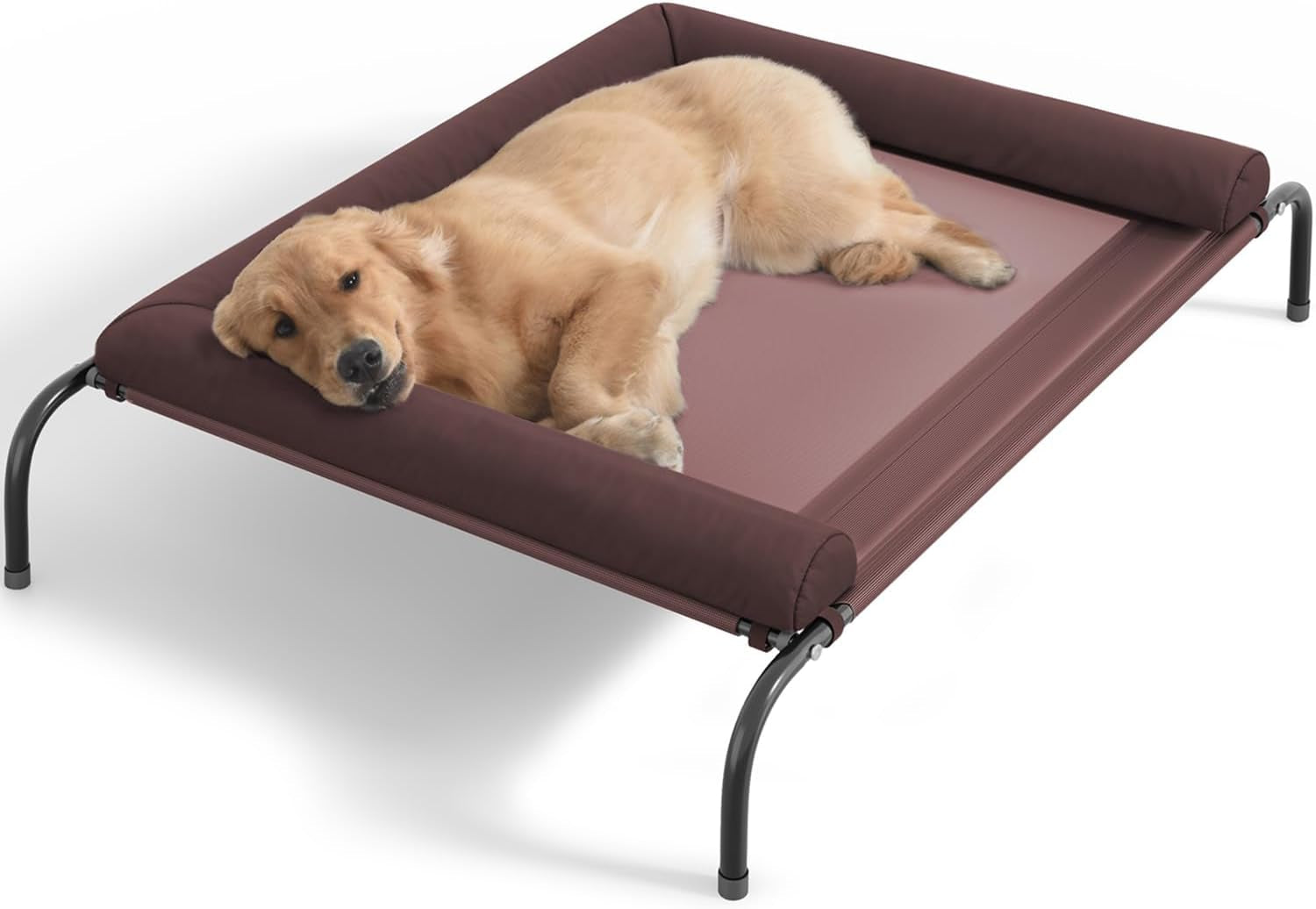 western-home-cooling-elevated-dog-bed-for-large-dogs-portable-indoor-outdoor-raised-dog-bed-with-breathable-mesh-chew-proof-pet-hammock-cots-with-removable-and-waterproof-bolsters