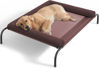 WESTERN HOME Cooling Elevated Dog Bed for Large Dogs, Portable Indoor & Outdoor Raised Dog Bed with Breathable Mesh, Chew Proof Pet Hammock Cots with Removable and Waterproof Bolsters10