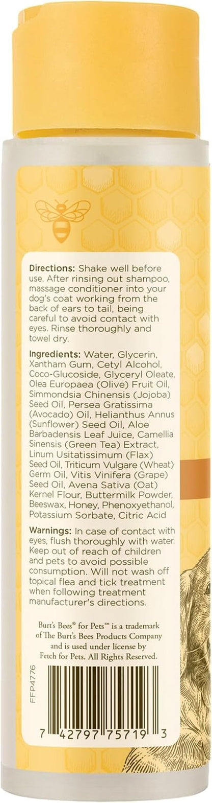 Burts Bees for Pets Oatmeal Dog Conditioner, Fragrance-Free, 10 Fl Oz | Colloidal Oat Flour and Honey Moisturize and Soften Dry Coats; Ph-Balanced, 95% Natural Origin8