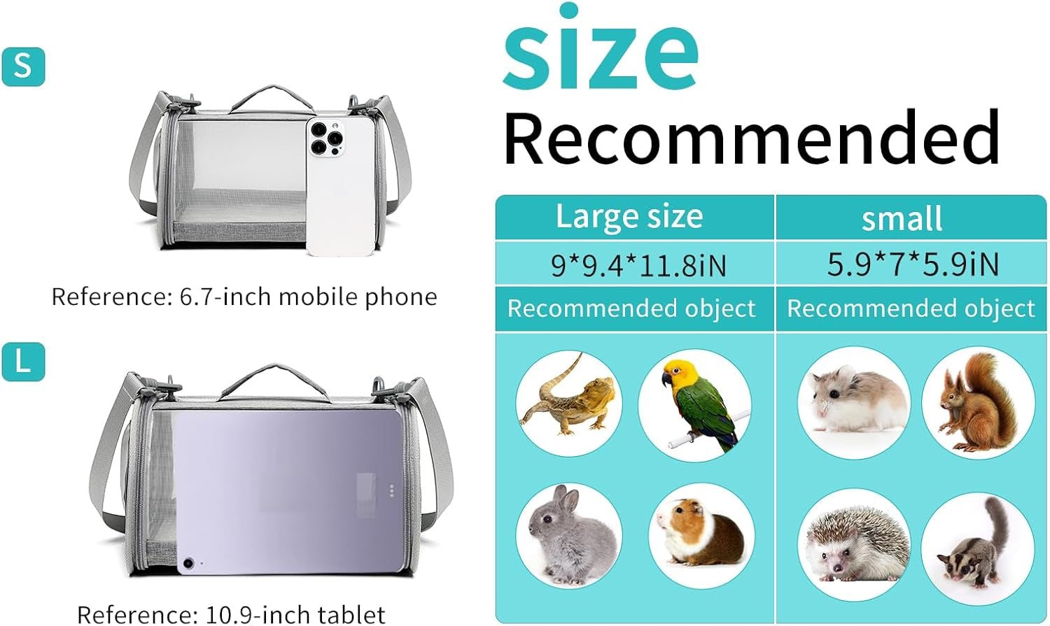 guinea-pig-carrier-travel-small-animal-carrier-bag-lizard-bird-rabbit-carrier-cage-squirrel-breathable-bag-portable-travel-hamster-small-pet-hangbag-small-gray