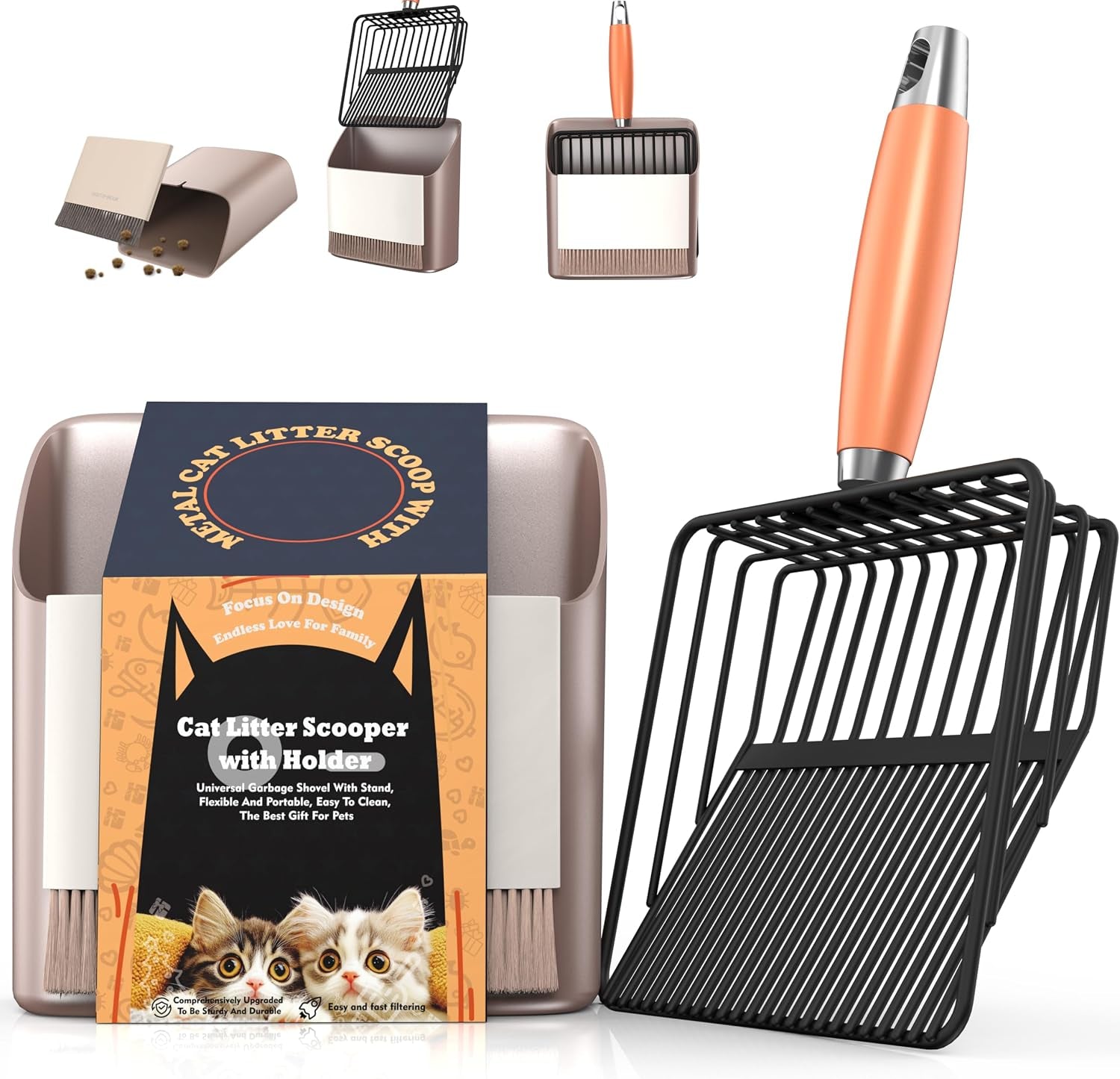 heavy-duty-metal-cat-litter-scoop-with-holder-broom-and-dustpan-set-quick-sifting-mesh-for-clump-free-cleaning-compatible-with-most-litter-types