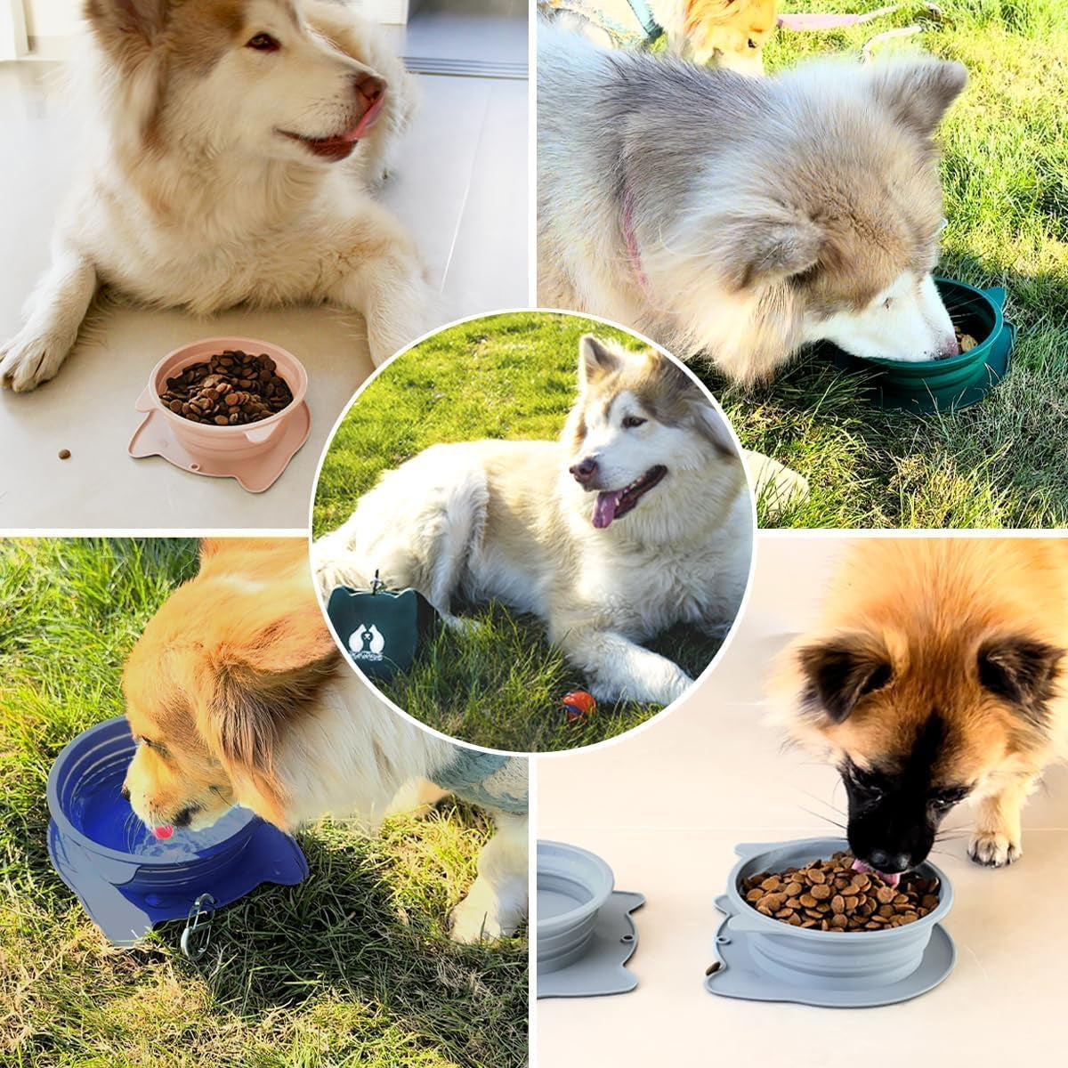 runrole-2-in-1-collapsible-dog-travel-water-bowls-portable-pet-cat-bowl-slot-together-use-separately-bpa-free-silicone-feeding-watering-foldable-travel-bowls-pet-travel-food-dishes-20oz-27oz