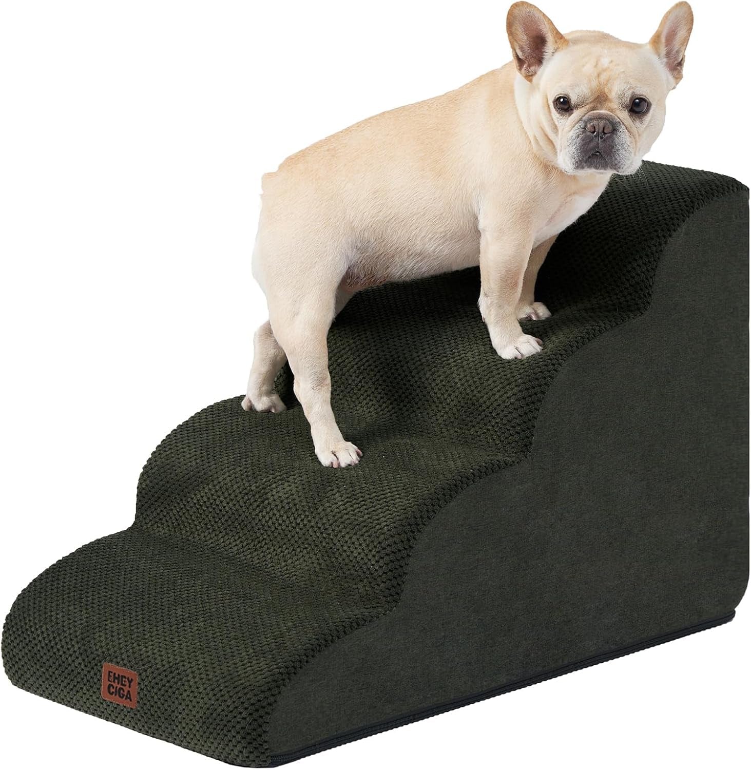 eheyciga-curved-dog-stairs-ramp-for-5-step-high-beds-22-6-h-dog-steps-33d-density-of-pure-foam-for-small-dogs-and-cats-pet-stairs-for-high-bed-climbing-non-slip-balanced-pet-step-indoor-grey