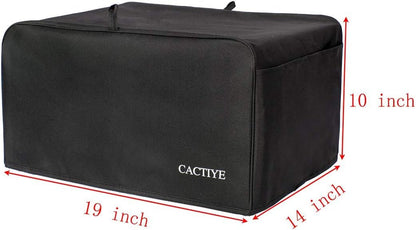Toaster Oven Dust Cover with Accessory Pockets Compatible with Hamilton Beach 6 Slice of Toaster Oven (BLACK，19 X 14 X 10 Inches)4