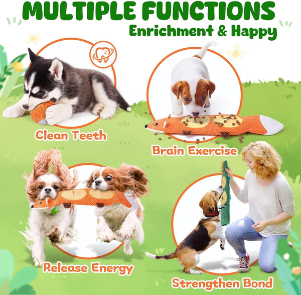 XIUGOAL Dog Toys for Aggressive Chewers, 2 Pack No Stuffing Dog Toys for Boredom and Teething, Squeaky Chew Toy for Small, Medium Breed to Keep Them Busy6