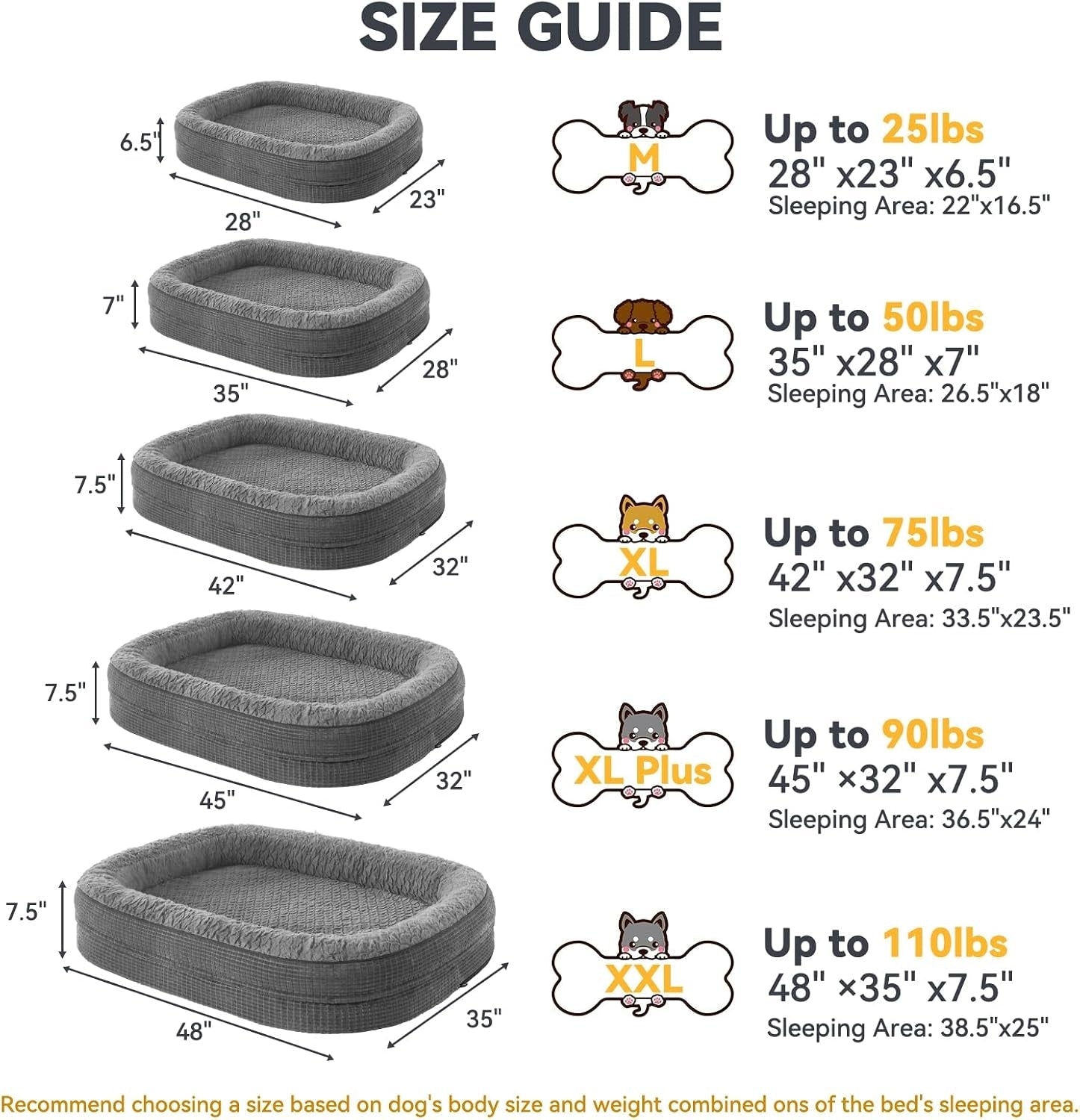 joejoy-orthopedic-dog-beds-large-sized-dog-xl-egg-crate-memory-foam-pet-couch-bed-with-bolster-sides-waterproof-lining-removable-washable-cover-non-slip-bottom-grey