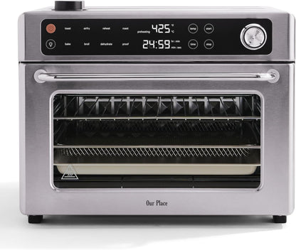 Our Place Wonder Oven Pro, 8-In-1 Digital Air Fryer Oven, 3-Rack, 32 Qt | Non-Toxic Air Fryer Toaster Oven Combo; Basket, Rack, Pan, Tray; Air Fry, Toast, Roast, Bake, Reheat, Broil, Proof, Dehydrate1