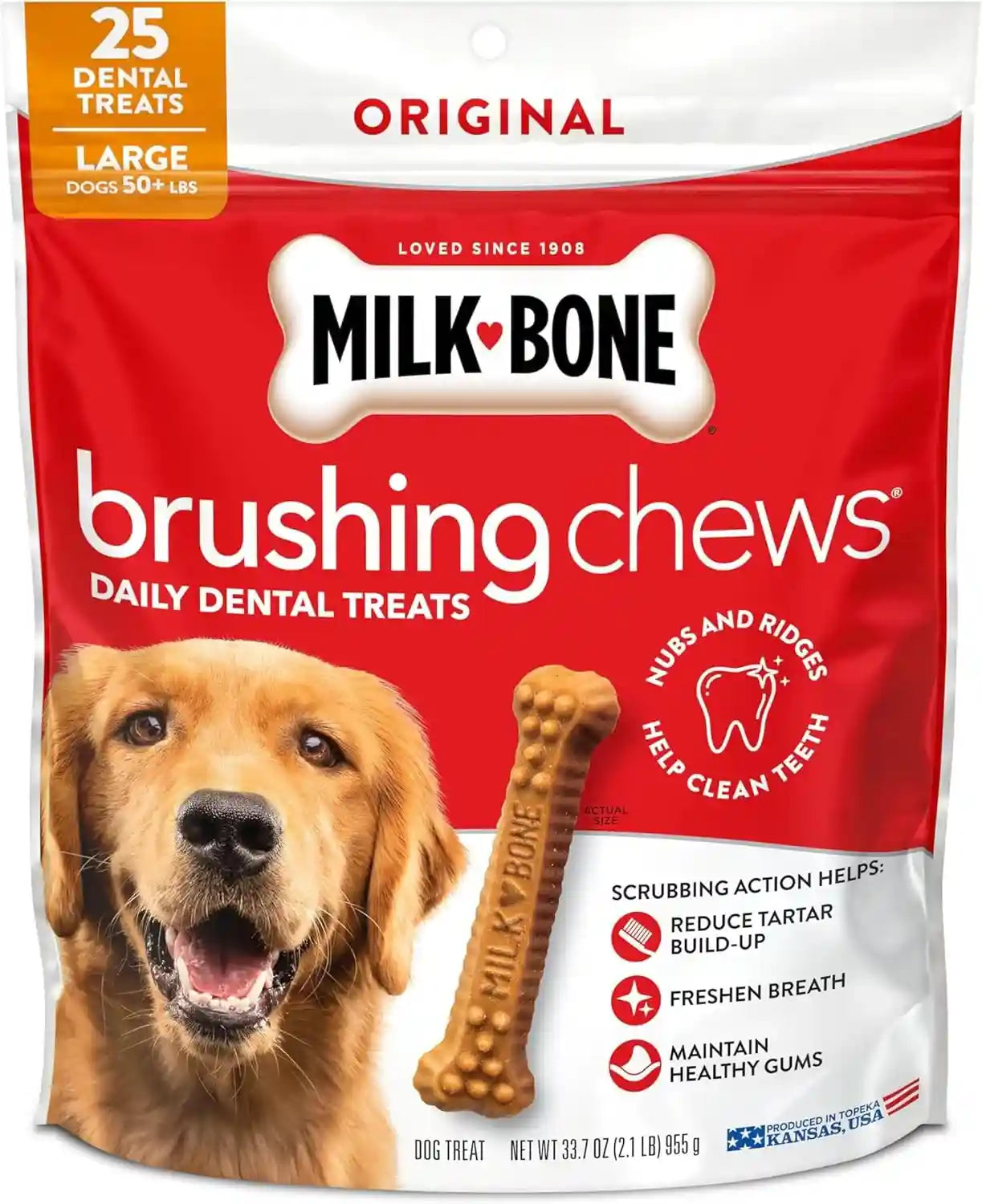 milk-bone-brushing-chews-large-daily-dental-dog-treats-33-7-oz-bag-25-treats-chicken-flavored-vohc-accepted-dental-chews-helps-clean-teeth-and-freshen-breath-for-large-dogs-50-lbs-and-up