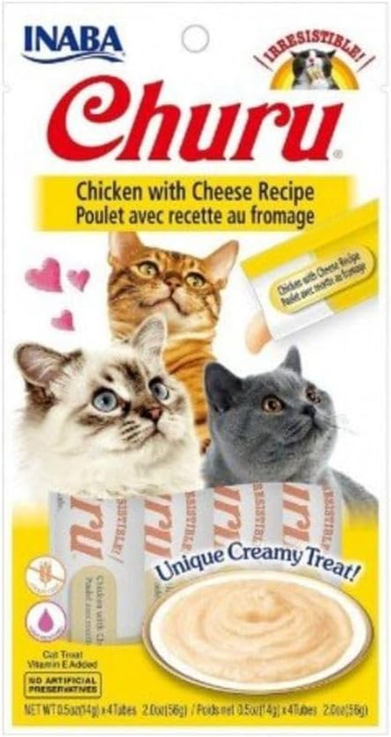 inaba-churu-lickable-puree-natural-cat-treats-chicken-with-cheese-recipe-4-tubes