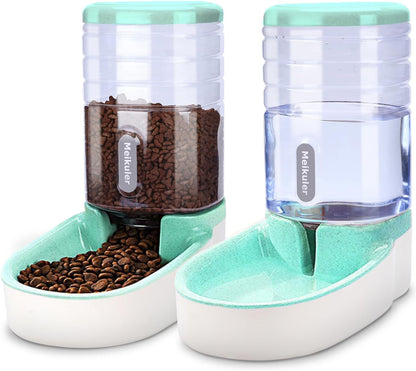 Meikuler Pets Auto Feeder 5.2L,Food Feeder and Water Dispenser Set for Medium & Large Dogs Cats and Pets Animals (Navy)8