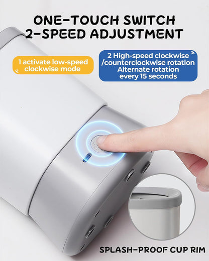 Electric Dog Paw Cleaner for Dogs，2 Speeds Automatic Dog Foot Paw Washer for Small Medium to Large Cat Dog Pet (Grey)4