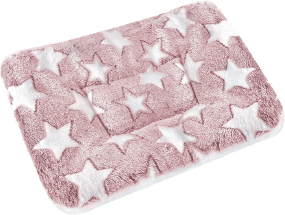 Small Animal Bed Mat, Soft & Warm, Suitable for Guinea Pig, Hamster, Rabbit, Rat and Bearded Dragon (X-Large(13.3''X9.4''), Star Grey)8