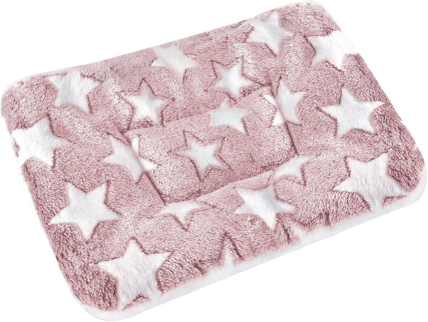 Small Animal Bed Mat, Soft & Warm, Suitable for Guinea Pig, Hamster, Rabbit, Rat and Bearded Dragon (X-Large(13.3''X9.4''), Star Grey)8