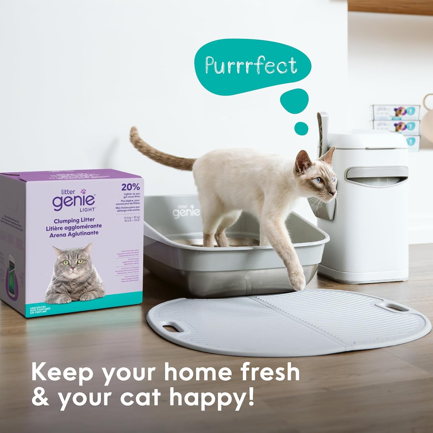 litter-genie-light-unscented-clumping-cat-litter-18-5-lbs-natural-clay-cat-litter-fast-clumping-odor-control-low-dust-naturally-lighter