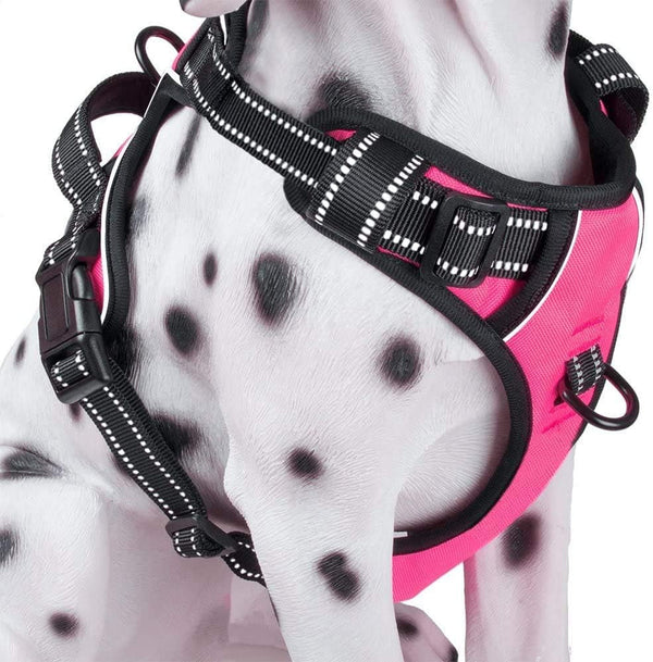 Poypet No Pull Dog Harness, Reflective Comfortable Vest Harness with Front & Back 2 Leash Attachments and Easy Control Handle Adjustable Soft Padded Pet Vest for Small Medium Large Dogs (Mint Blue,M)15