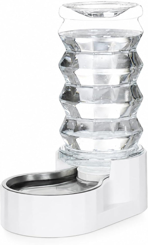 RIZZARI 8L Gravity Dog Water Dispenser: Stainless Steel Bowl Anti-Splash | Wide Mouth Easy Cleaning/ Dishwasher Safe/No Electricity Needed/ Filtered Fresh Water / Multi-Pet Homes3
