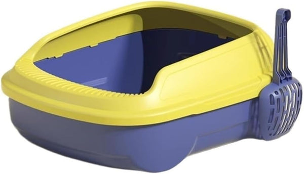 Pet Supplies, Open Top Cat Litter Box with Scoop, High Side Sifting Tray for All Cats(Green)9