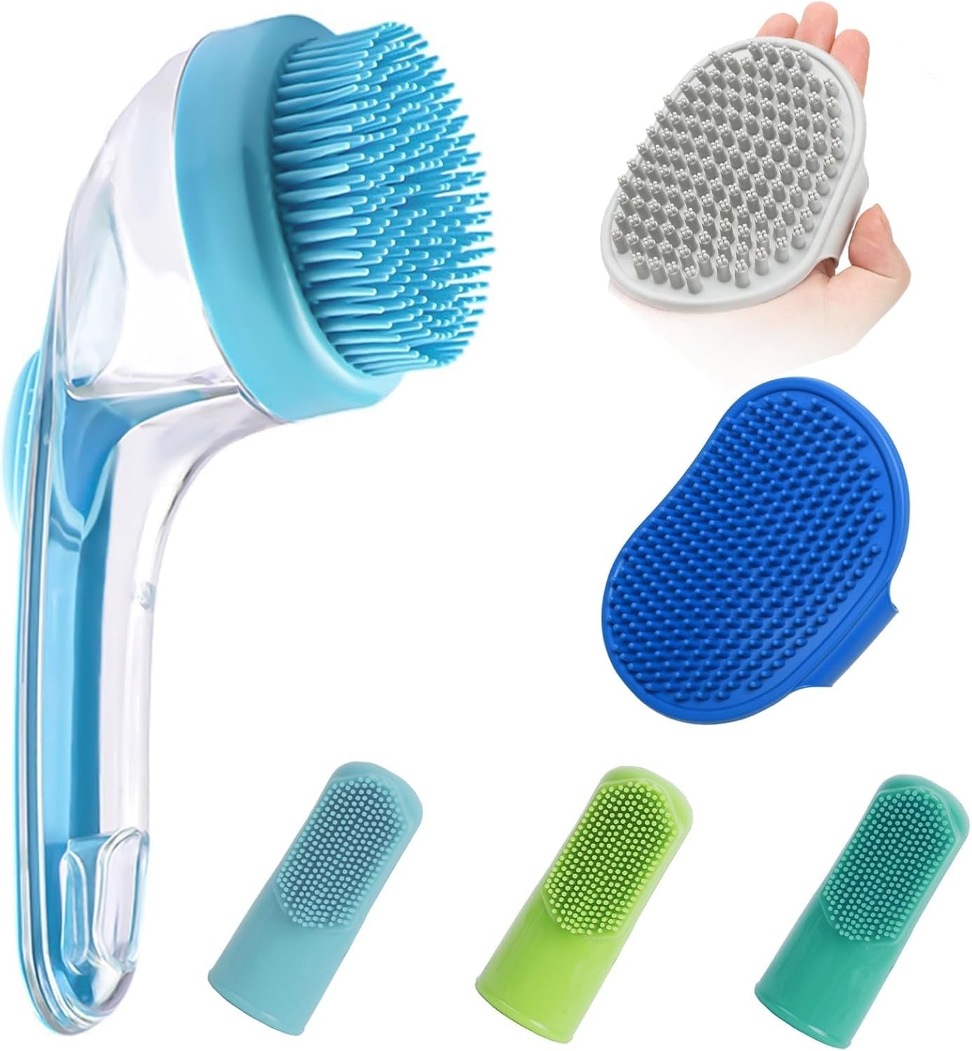 6-pcs-elegx-pet-grooming-bath-massage-brush-with-soap-and-shampoo-dispenser-soft-silicone-bristle-for-long-short-haired-dogs-cats-shower