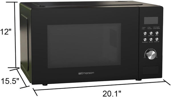 MW1101B-A Countertop Microwave Oven with Button Control, LED Display 1000W, 10 Power Levels, 6 Auto Menus, Glass Turntable and Child Safe Lock, 1.1 Cu. Ft., Black4