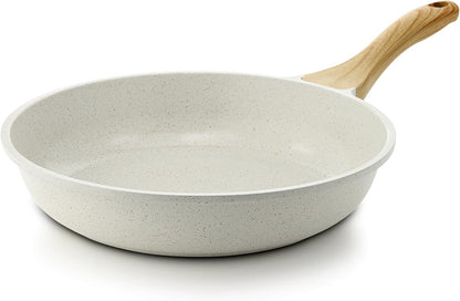 Nonstick Ceramic Frying Pan Skillet, 11 Inch Omelet Pan, Healthy Non Toxic Induction Compatible Egg Pan with Heat Resistant Handle, PTFE and Pfas-Free1