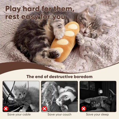 Ciyvolyeen 6 Pack Plush Bread Catnip Toys for Indoor Cats | Interactive Cat Toy, Soft Plush, Organic Catnip, Bite-Resistant, Boredom Relief, Bread Shapes Trigger Natural Predatory Play2