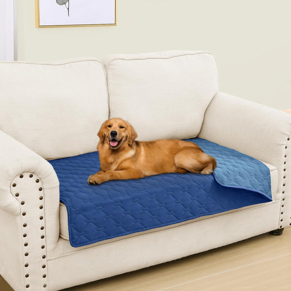 Smiry Waterproof Dog Bed Cover, Reversible Pet Blanket for Sofa Couch | Soft Washable Dog Blanket, Leakproof Couch Cover for Dogs Cats & Furniture Protection, 52X82, Grey/Dark Grey22