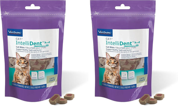 Virbac C.E.T. Intellident Cat Bites for Dental Care | Crunchy Cat Bites for Tartar Control, Supports Healthy Teeth and Gums, Chicken Flavor Bites, Cat Oral Care Hygiene9