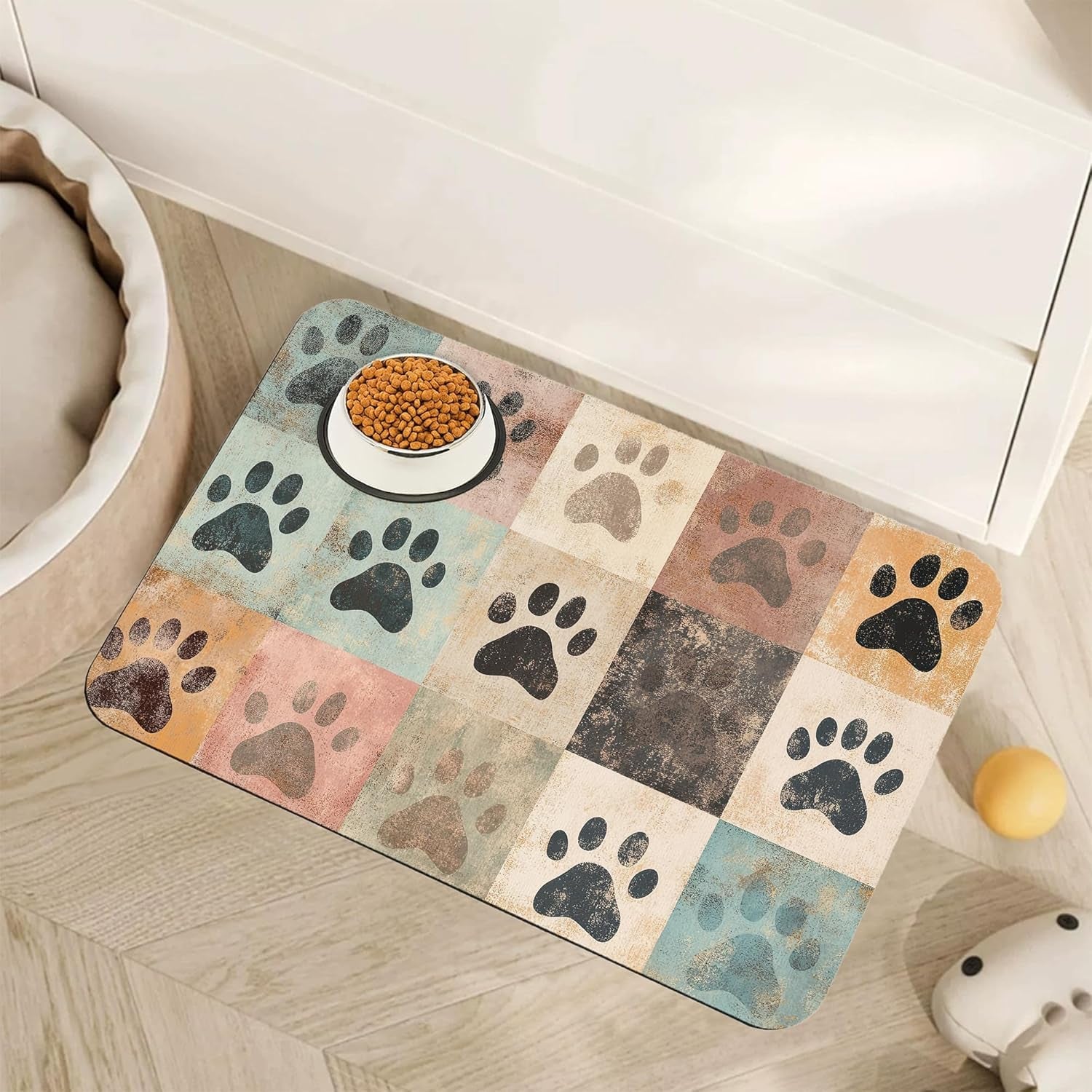 fish-boho-dog-food-mat-for-floors-ocean-absorbent-quick-dry-pet-feeding-mat-cat-dog-bowl-mats-for-food-and-water-non-slip-pet-accessories-supplies-12x20